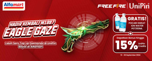 Top Up Diamonds FF dan Bayar di Alfamart, Dapatkan Pocari Sweat Ion secara GRATIS + Bonus 15% UniPin Credits